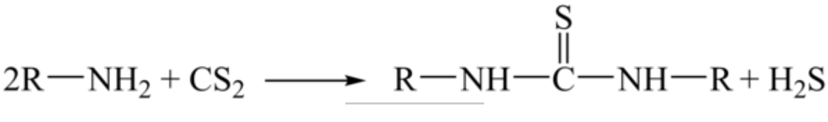 Carbon disulfide and amines are used as raw materials to synthesize thiourea compounds.png