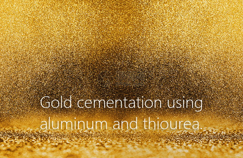 Gold cementation using aluminum and thiourea